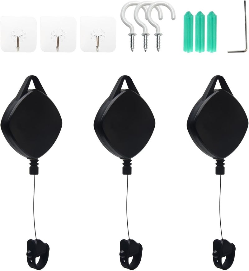 NOWHYX VR Cable Management, 3pcs Retractable Ceiling Suspensio-n VR Cable Hook 360° Rotable V R Accessories Cabl-e with Hooks for Oculu-s/Rift S/Viv-e/Ps V-r - Image 1